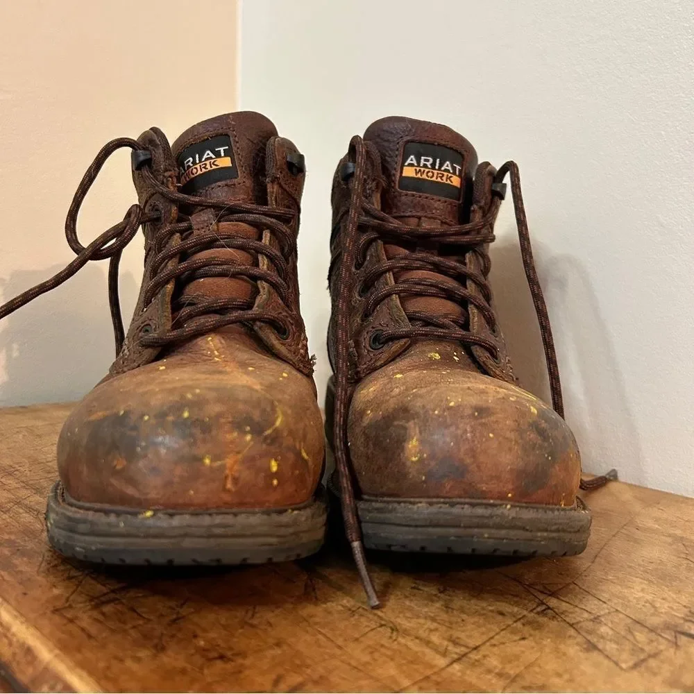 Ariat Composite Toe Work Boots Men's 6.5 fair preworn condition see INFO